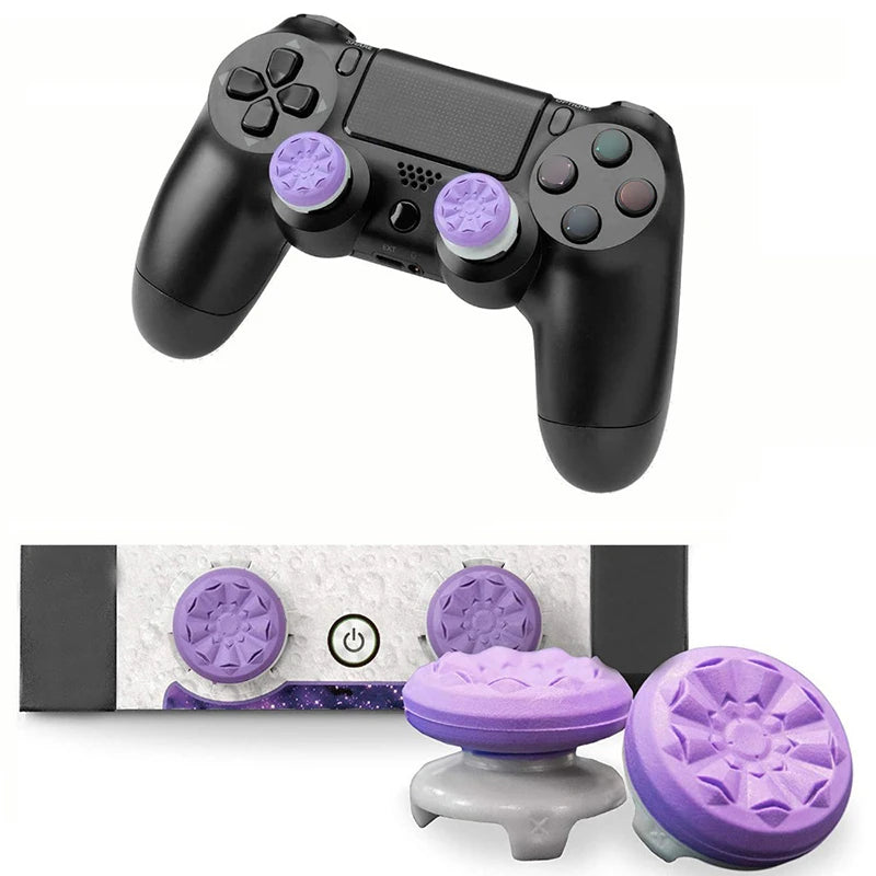 1 Pairs Thumb Sticks Grips Rocker Stick Extenders Caps For PS4/5 Controller Thumb Grips Cover Silicone Joystick Caps Accessories Zpaxo Purple