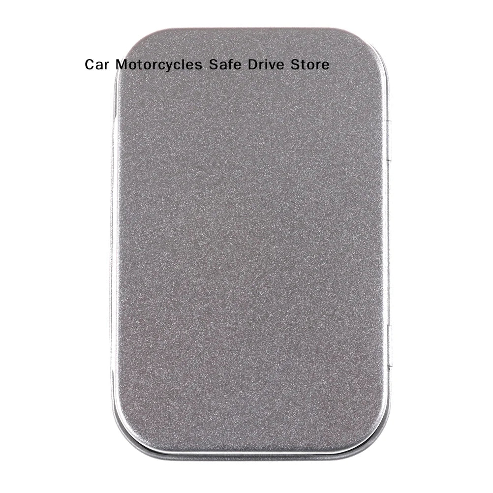CMMetal Rectangular Empty Mini Tin Box Tinplate Push Candy Pill Cases Zpaxo