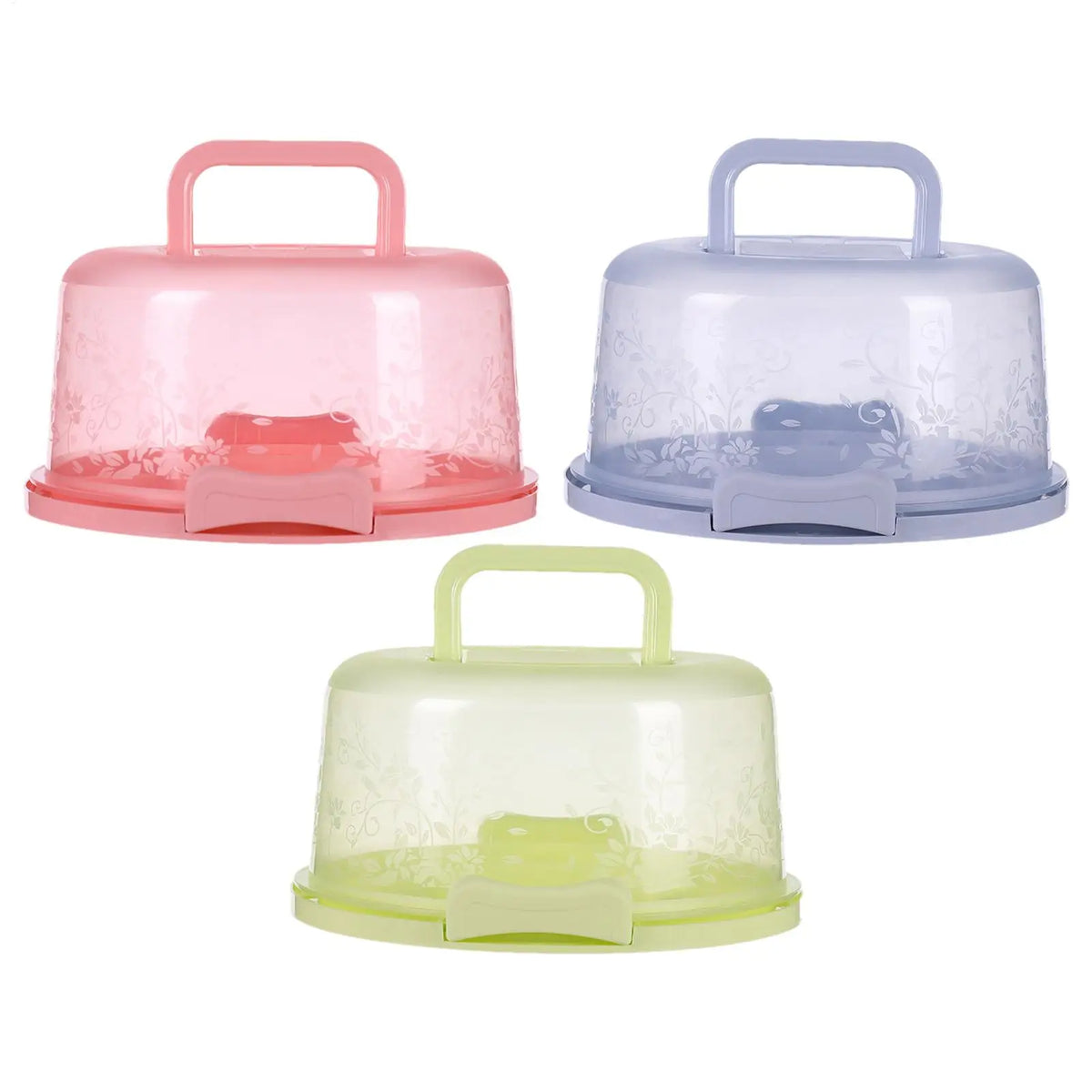 Cake Carrier With Lid And Handle Travel Cake Carrier Transparent Dome Reusable Airtight Box With Handl For Bakery Wedding Party Zpaxo Green