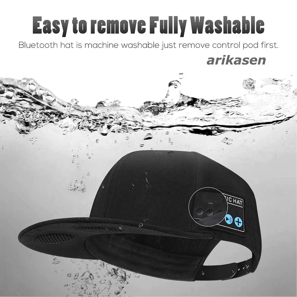 Hat Bluetooth Speaker Adjustable Wireless Smart Speakerphone Cap Zpaxo