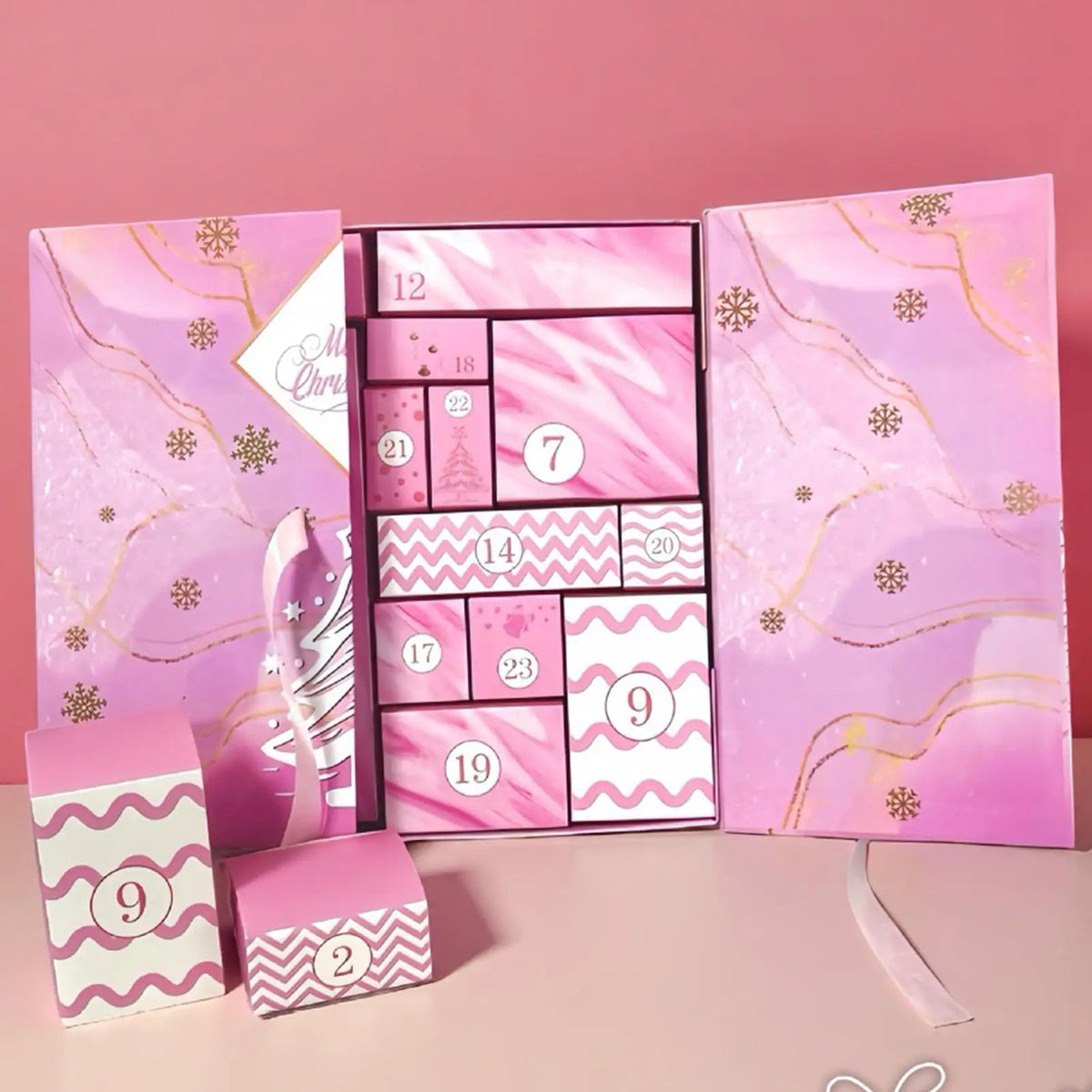Reusable Calendar Advent 24-Grid Christmas Countdown Refillable Zpaxo