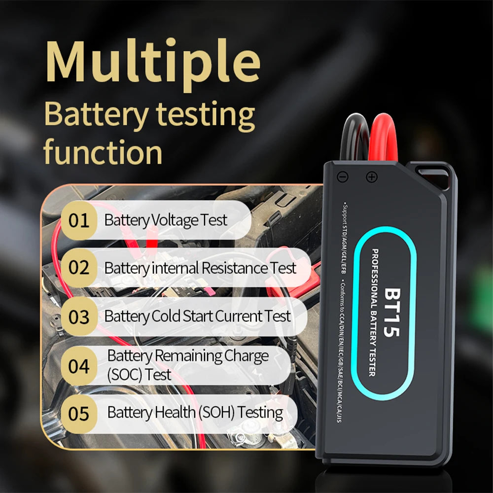 Intelligent 12V 24V Smart Battery Tester Automotive Quick Load Plug Zpaxo