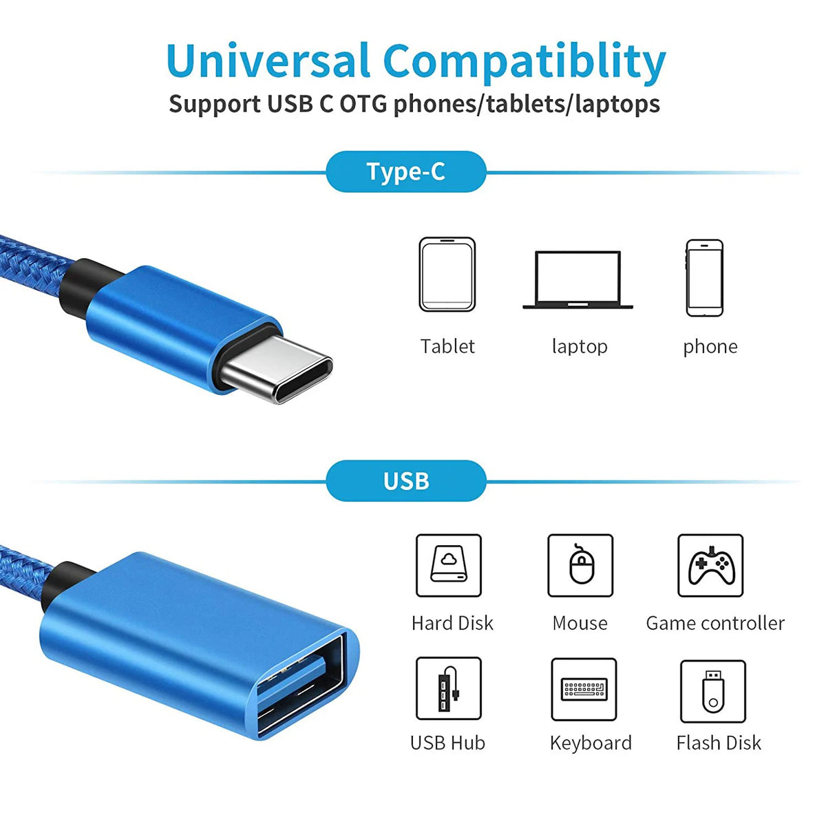 C USB 3 0 Adapter USB-C Male OTG Female Connector Cable Macbook Zpaxo