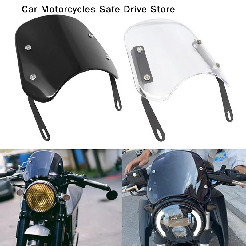 CMUniversal Motorcycle Windshield Windscreen Wind Deflector Round Zpaxo
