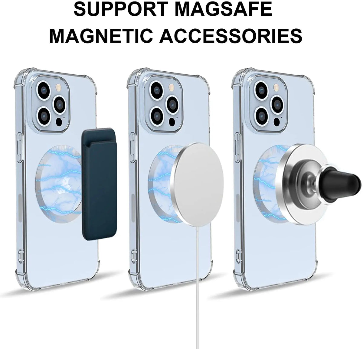 Universal Magnetic Metal Plate Ring Magsafe Wireless Charger Iron Zpaxo