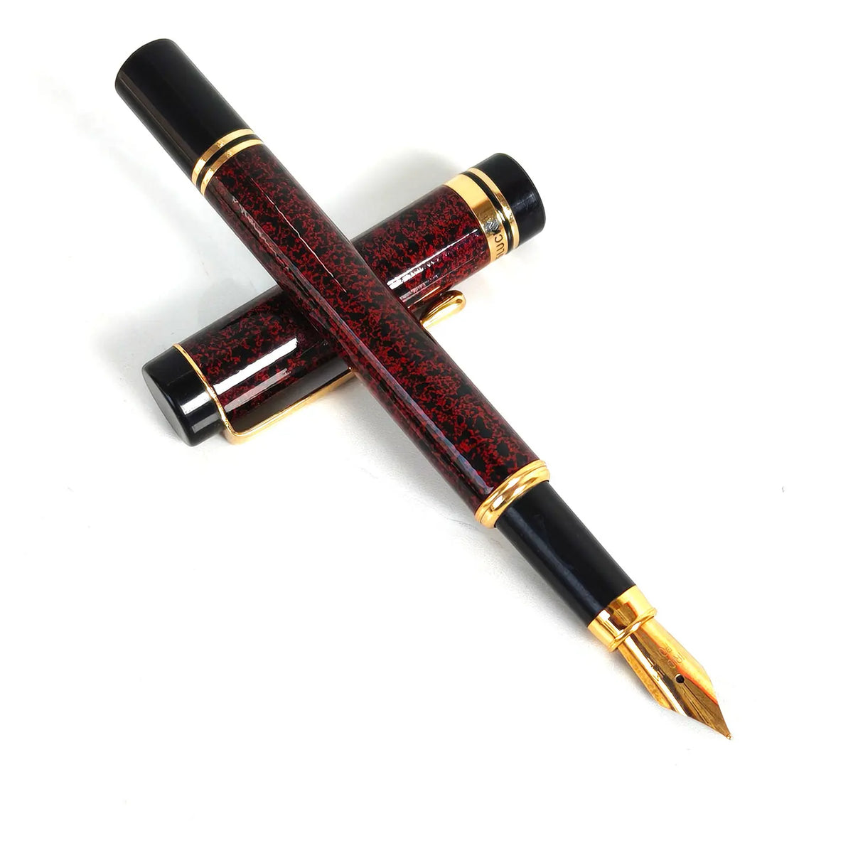 Old Stock Rare Yongsheng 525 Fountain Pen Metal Rod Marble Pattern Writing Office Stationery Collection Nostalgia NIB 0.5MM Zpaxo 525hongmtx