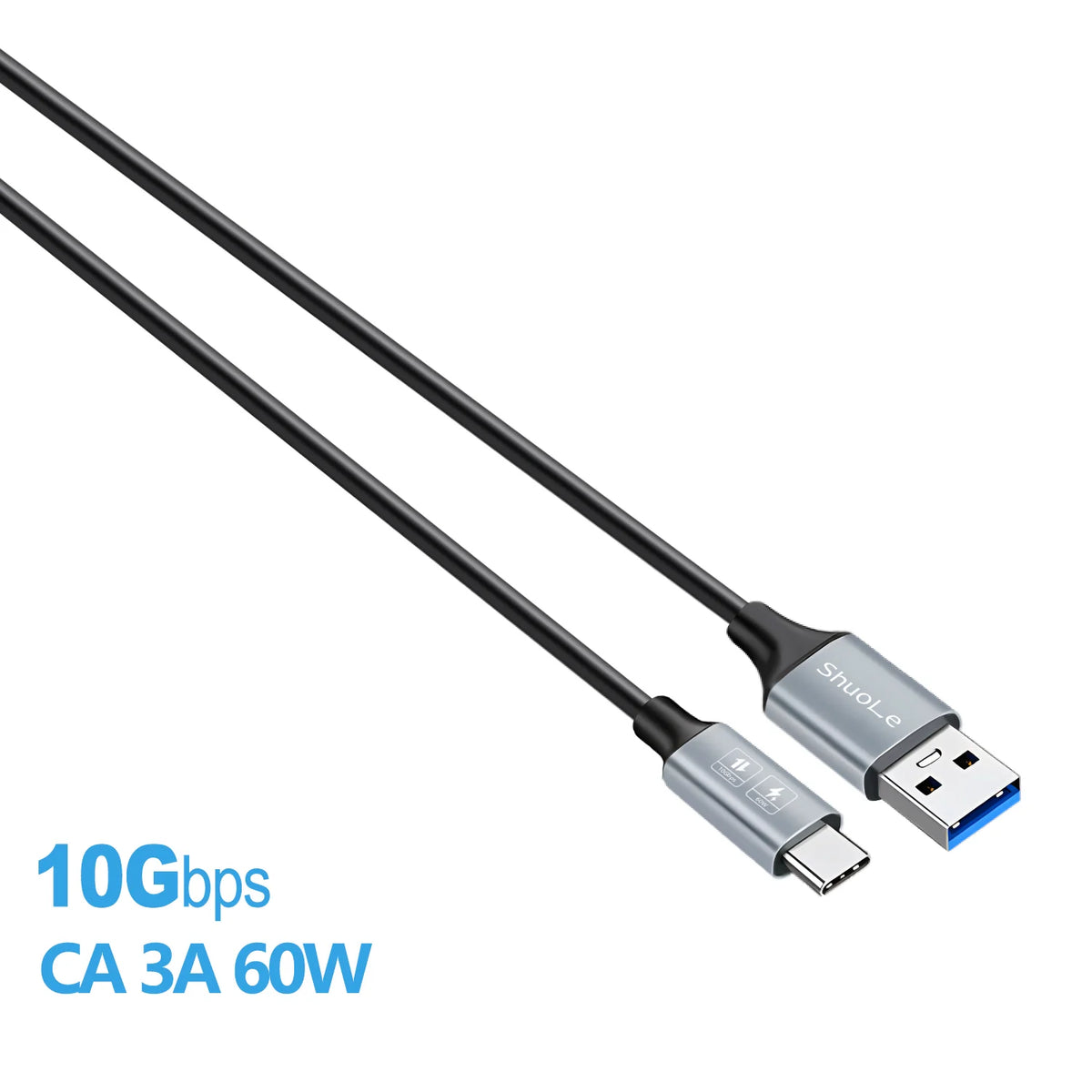 3A USB Type C Cable TYPE-C-10G 60W Fast Charging Wire USB-C Charger Data Cord For iPad Samsung Poco USB C Zpaxo CA 100cm