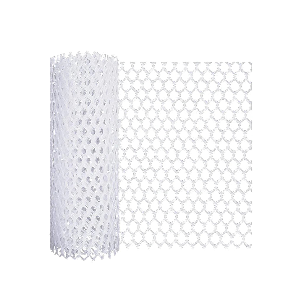 Plastic Wire Mesh Fence Poultry Netting 300 Fencing Solution Dogs Zpaxo White