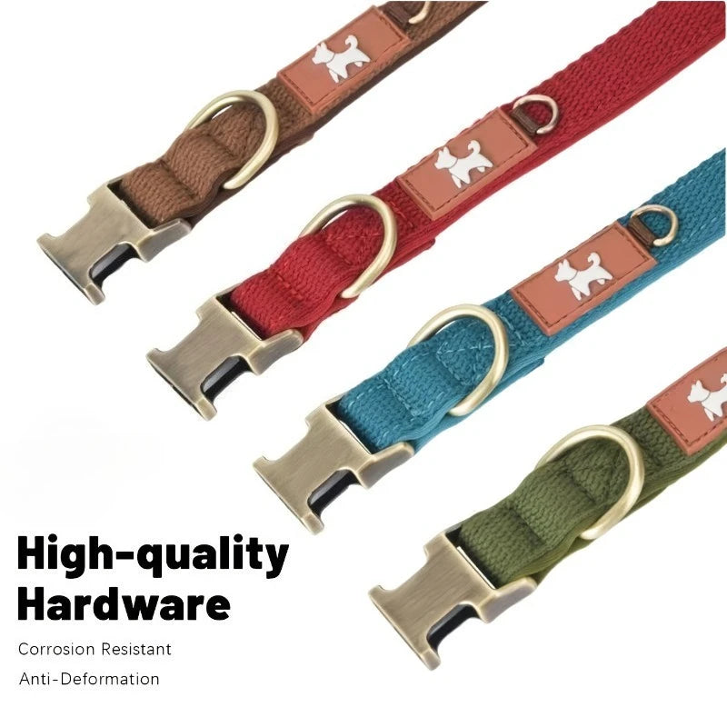 Vintage Durable Nylon Webbing Lined Dog Collar Suitable Large Medium Zpaxo