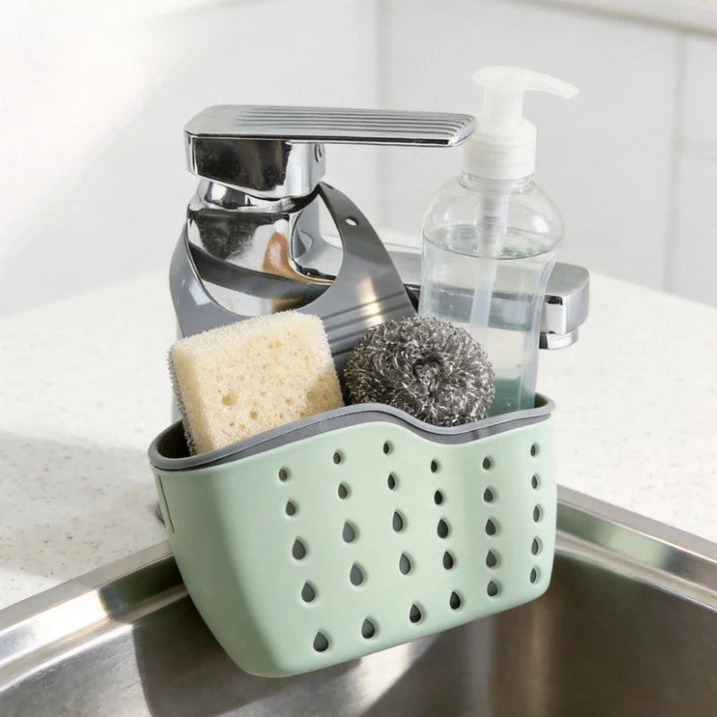 Adjustable Press Button Sink Draining Hanging Basket Kitchen Storage Zpaxo