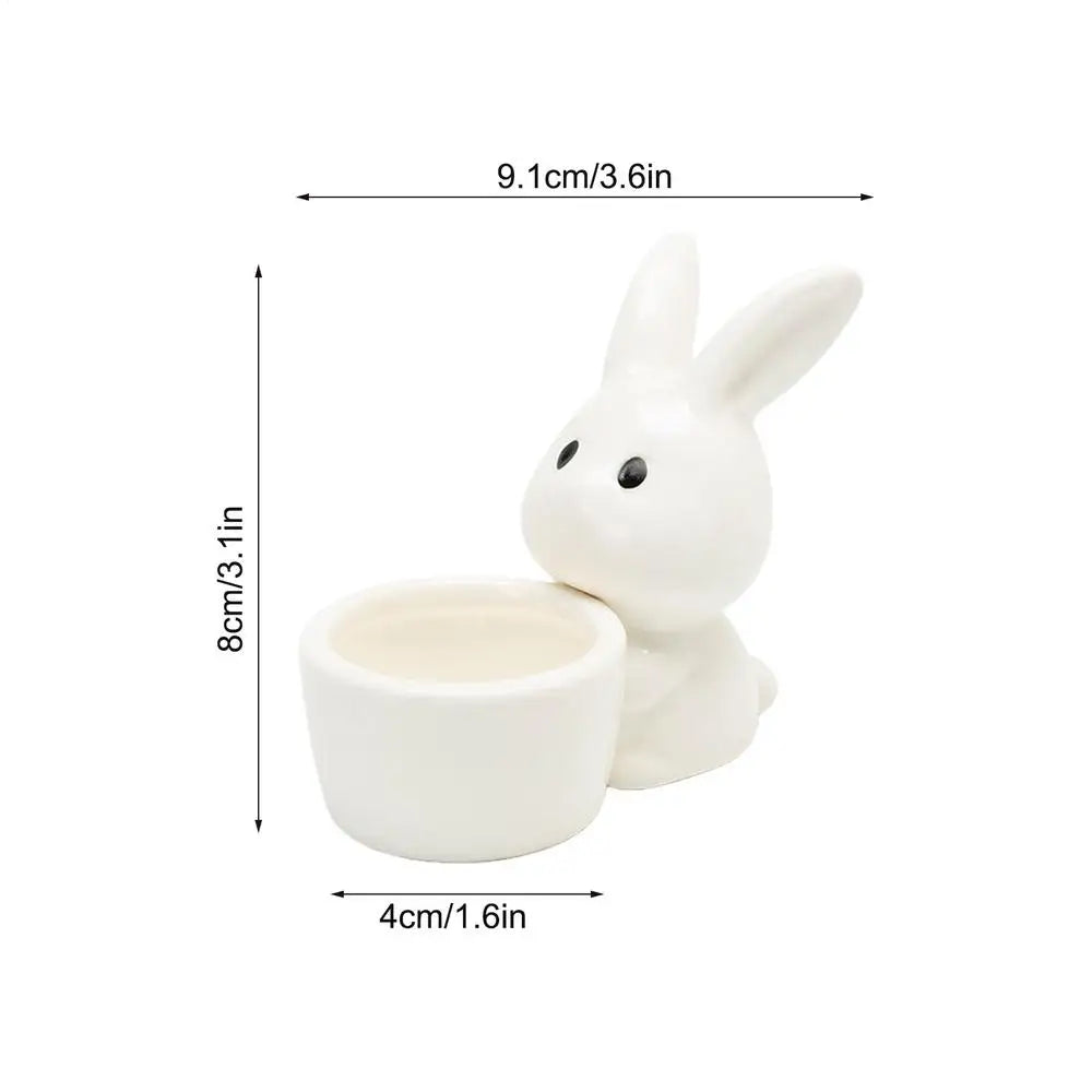 Bunny Candleholder White Cute Easter Egg Stand Decor Banquet Zpaxo A China Mainland