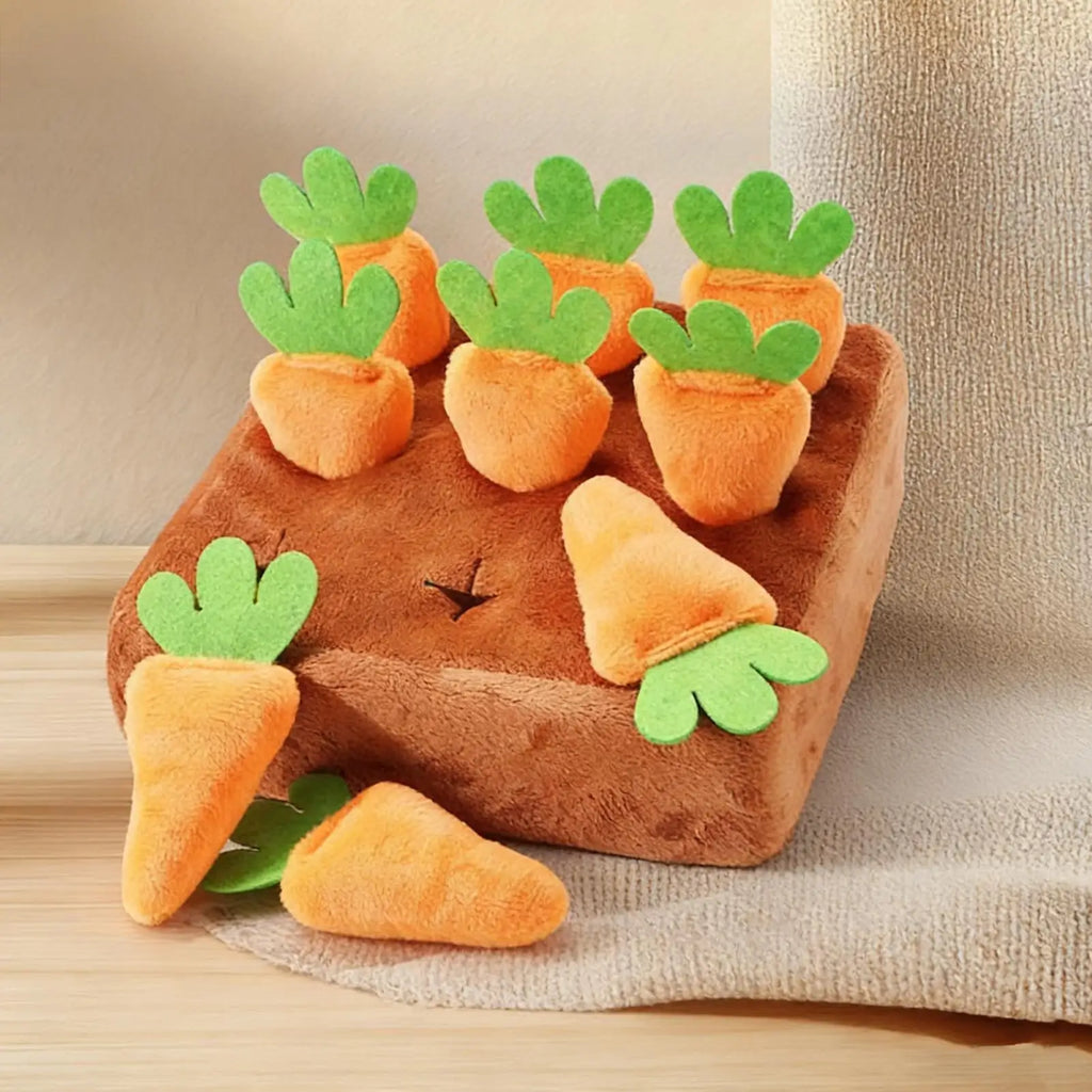 Dog Snuffle Mat Interactive Feeding Puzzle Game Removable Carrots Zpaxo
