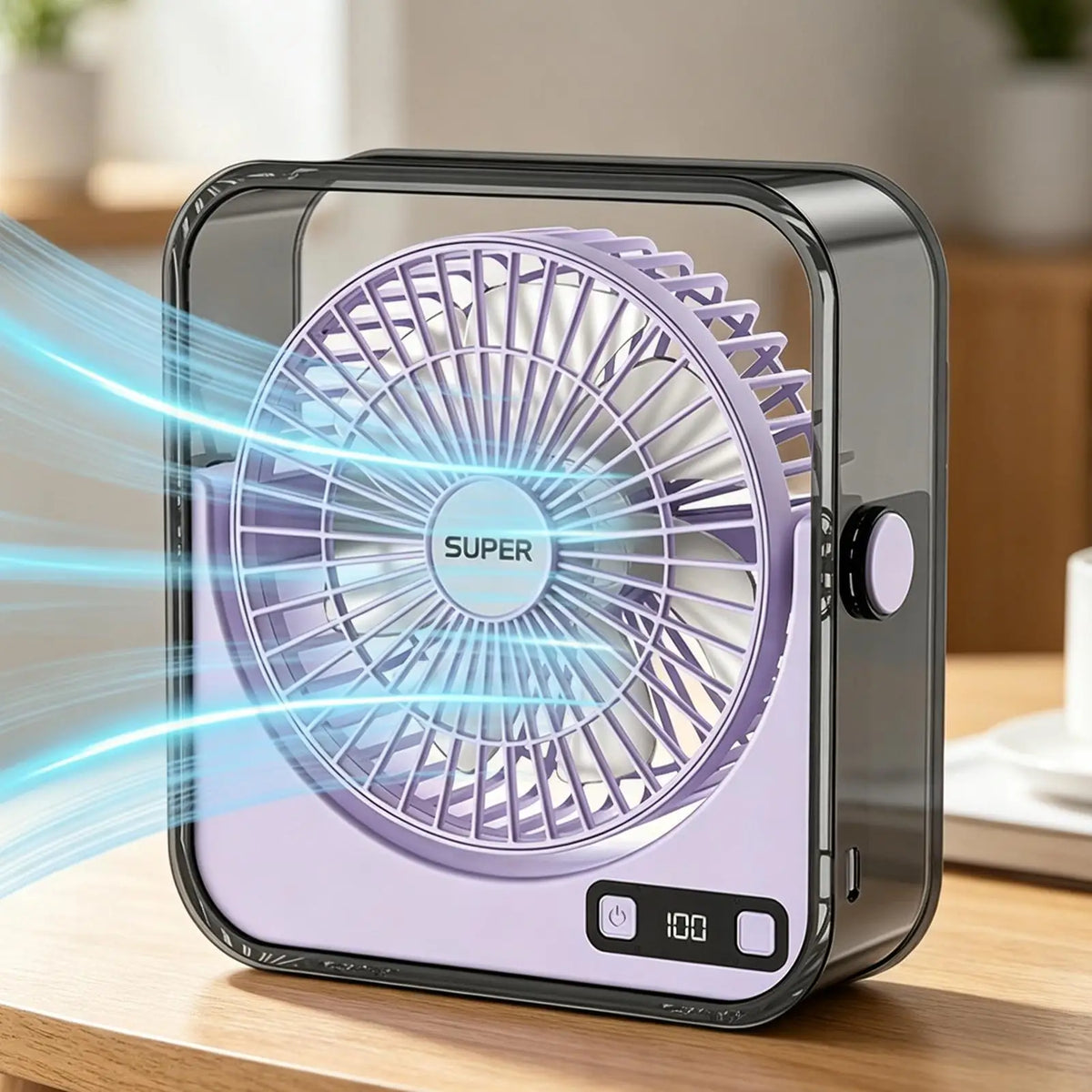 Small Desk Fan Speed Adjustable Long-Lasting Silent Desk Fan For Tabletop Office Bedroom Bathroom Counter Gym Travel Home Zpaxo