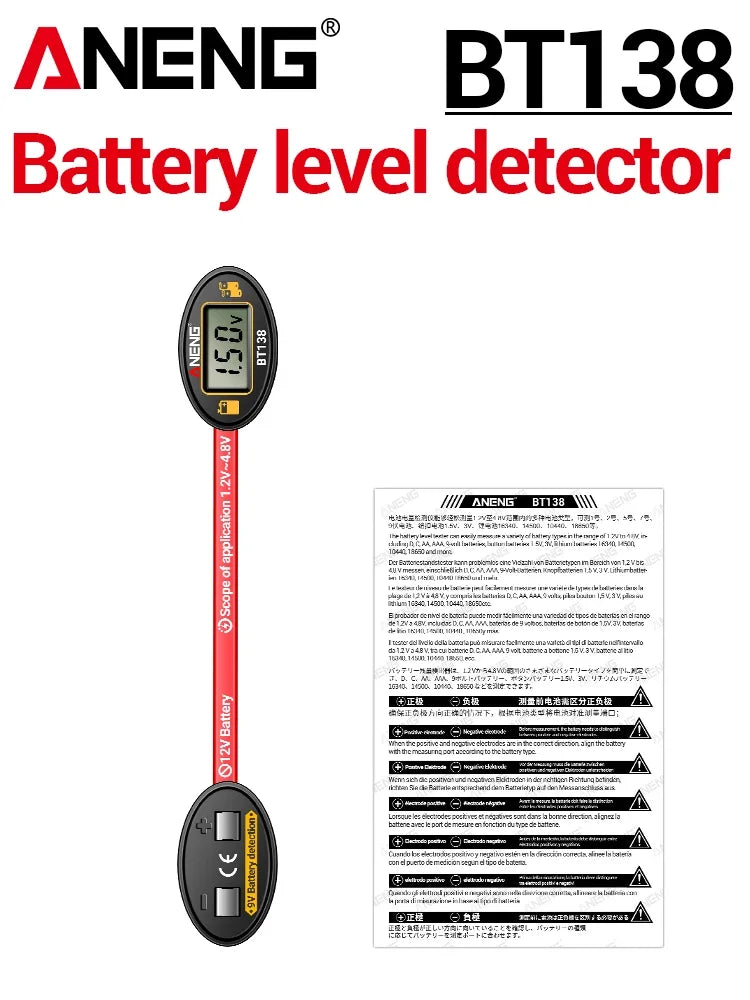 ANENG BT138 Battery Cell Lithium Test Display Tester Power Bank Zpaxo BT138