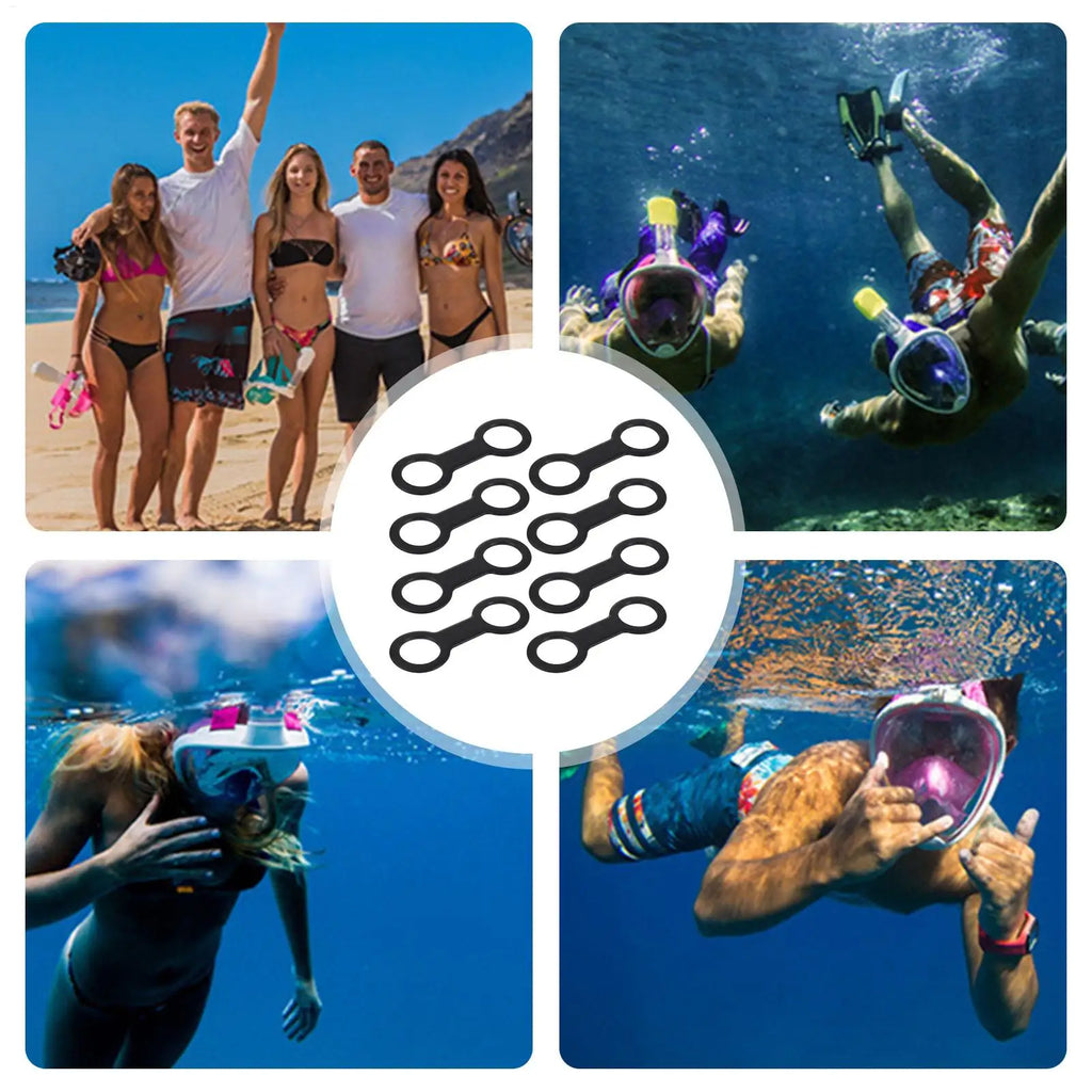 Snorkel Keeper Quick Release Double-ring Flexible Silicone Retainer Zpaxo