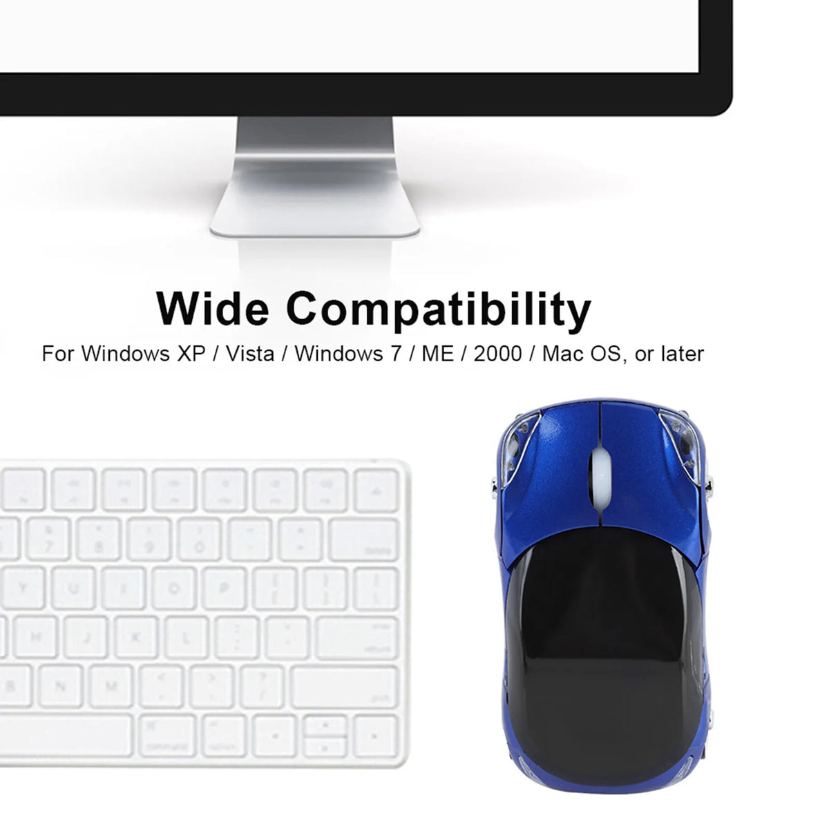 Car Mouse Wireless Optical 1600DPI Mac ME Windows Tablet Gaming Office Zpaxo