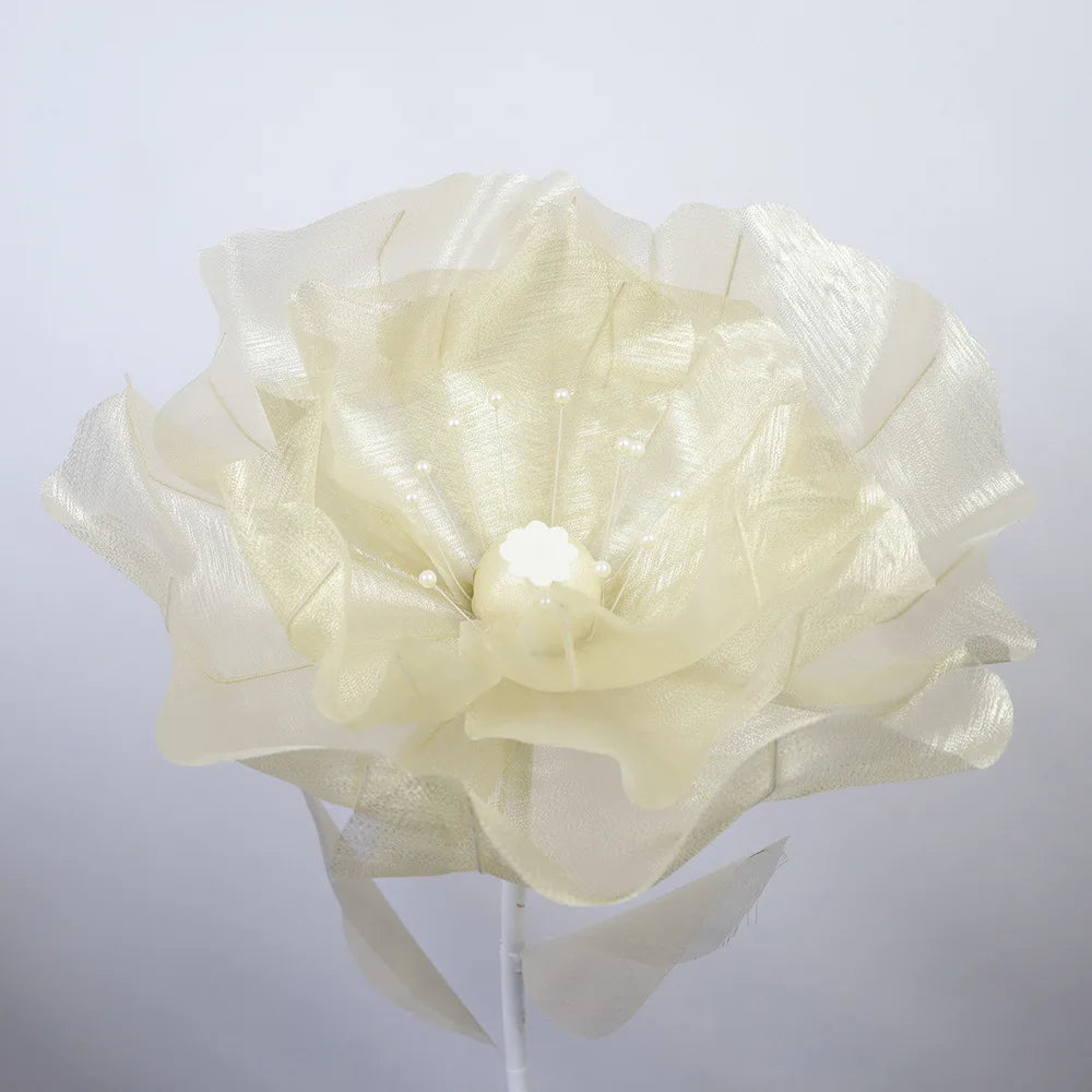 Giant Artificial Silk Peony Realistic Flowers Simulated Butterfly Zpaxo Yellow flower
