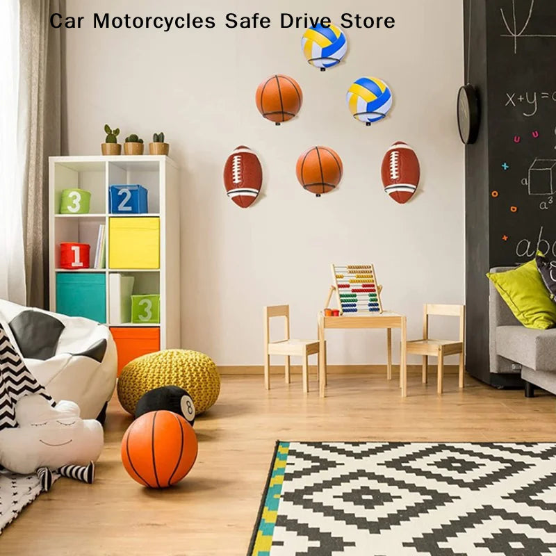 CM1Pcs Metal Ball Storage Rack Wall Mounted Holder Space Saving Zpaxo