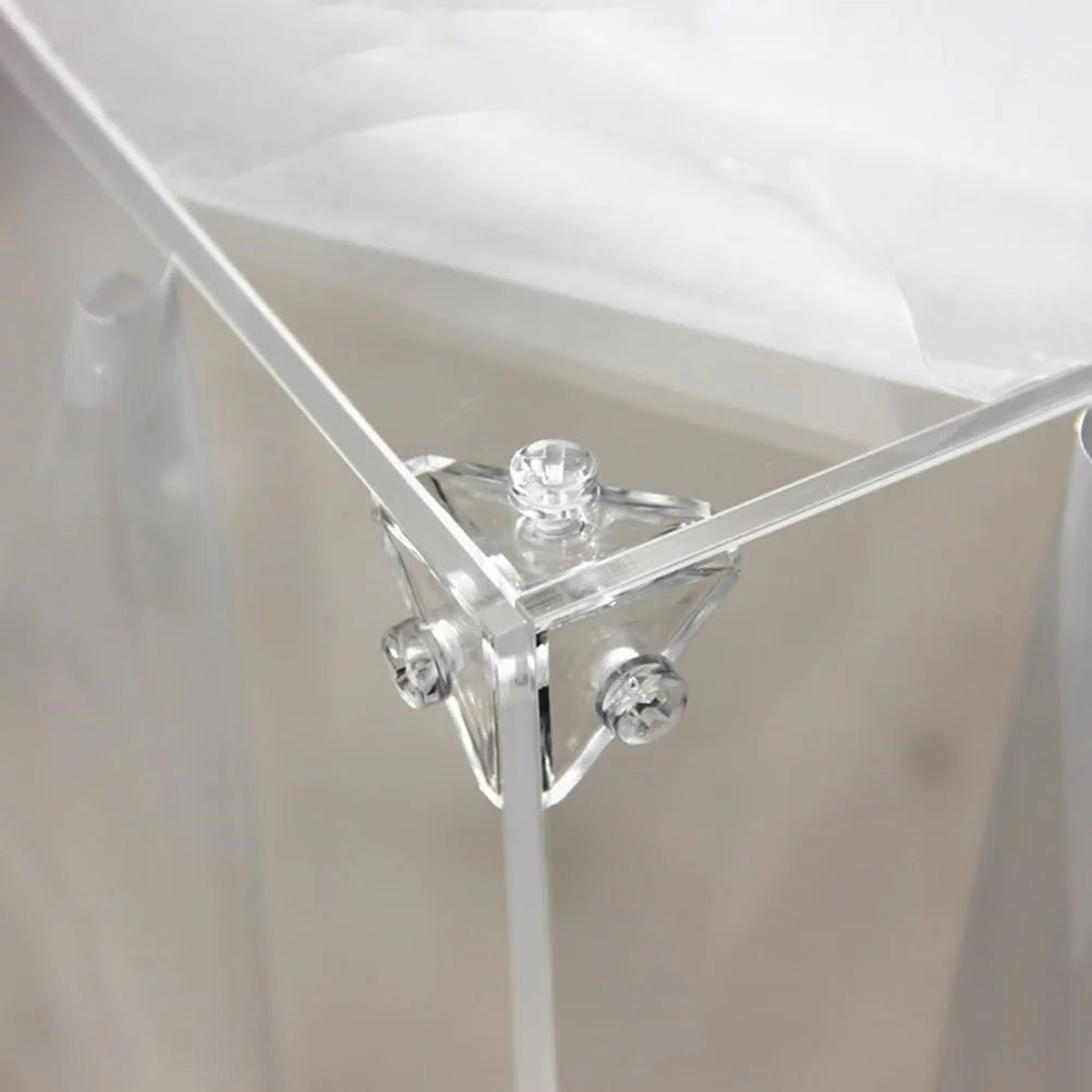 Acrylic Display Case Connectors Triangle Corner Connector Brackets Zpaxo