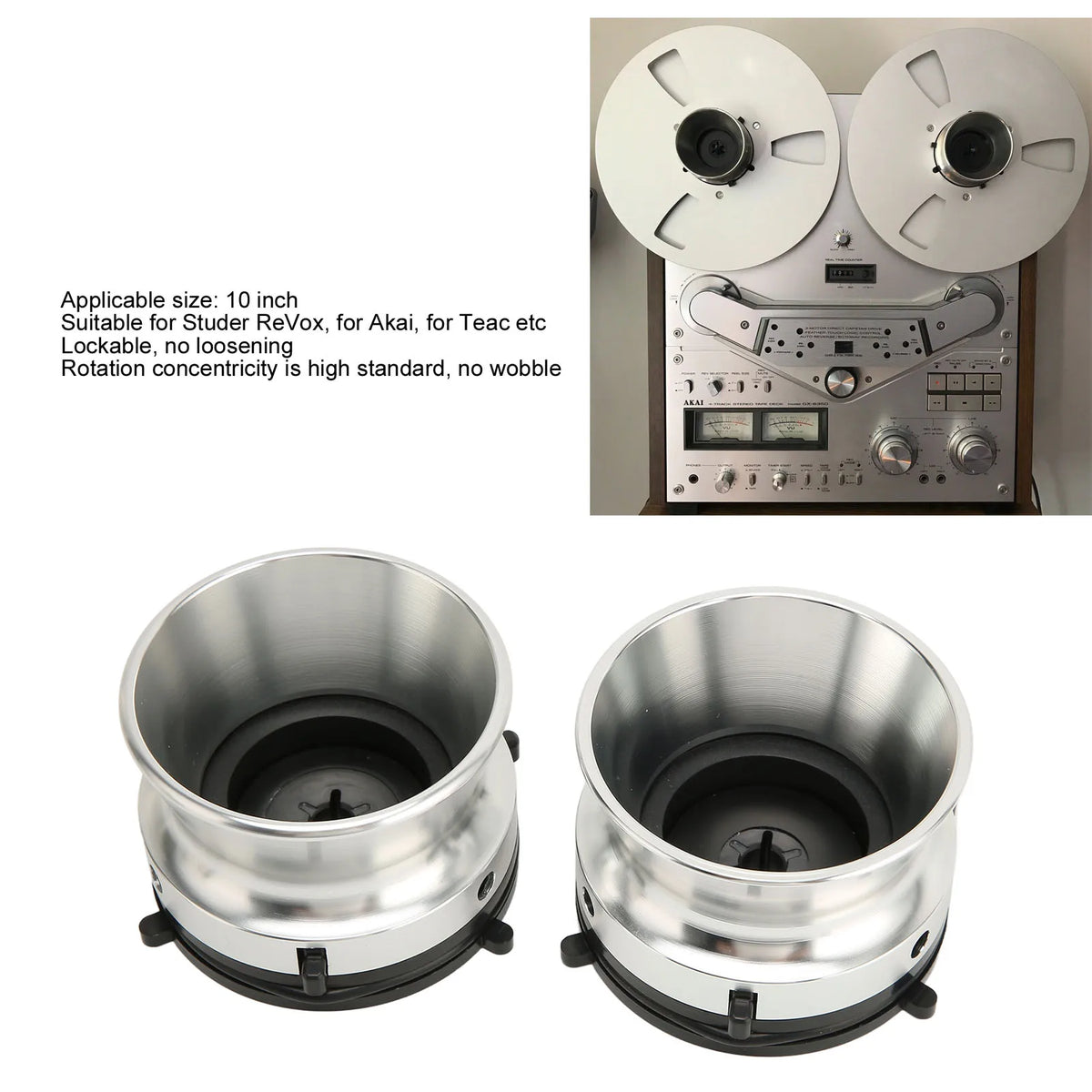 Aluminium NAB Hub Adapters Lockable Sturdy Construction 1 Pair Silver Zpaxo