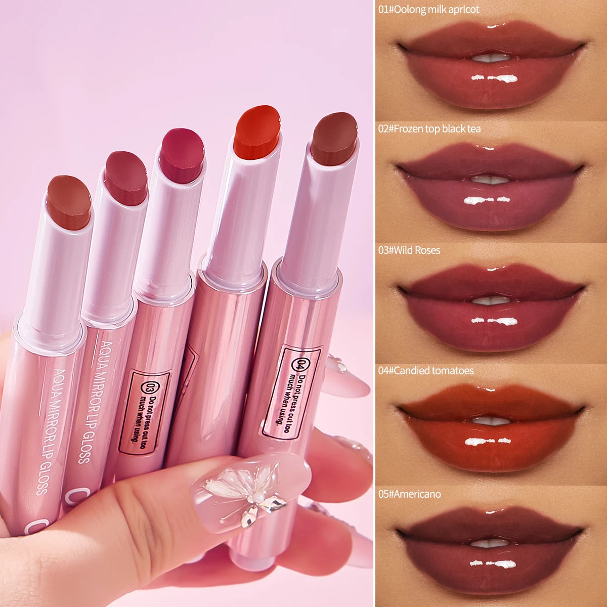 Mirror Lip Gloss Waterproof Moisturizing Lightweight Non Greasy Zpaxo