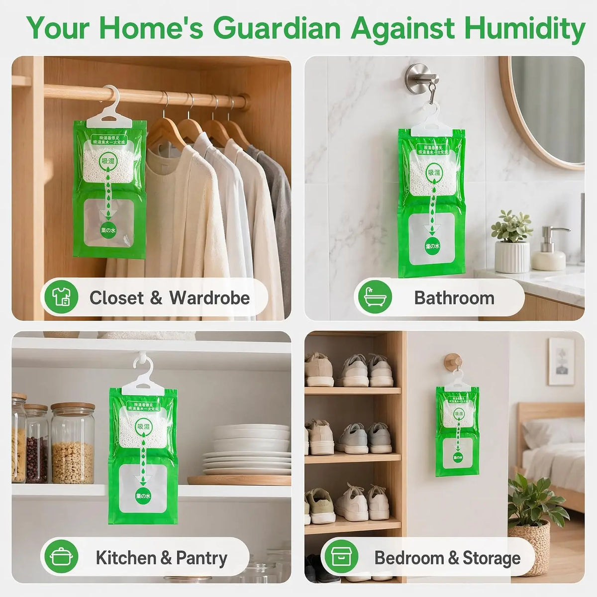 2 Hangable Wardrobe Dehumidifier Bag Moisture-proof Anti-mildew Zpaxo