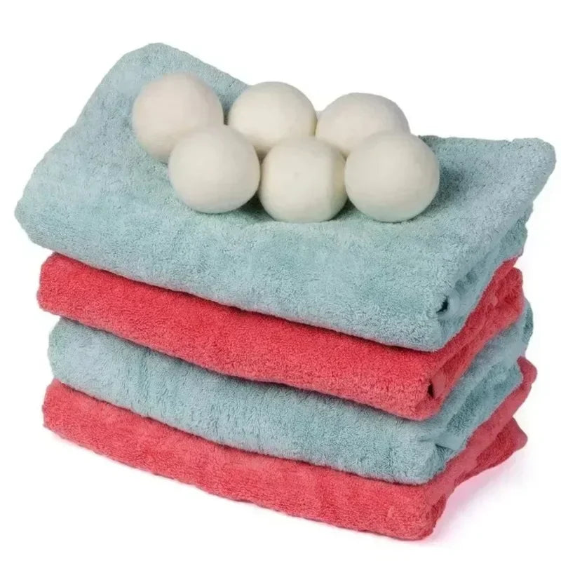 Wool Dryer Balls Reusable Natural Fabric Softener Laundry Washing Machine Accessories Home Washing Fleece Dryer Balls Clothes Zpaxo