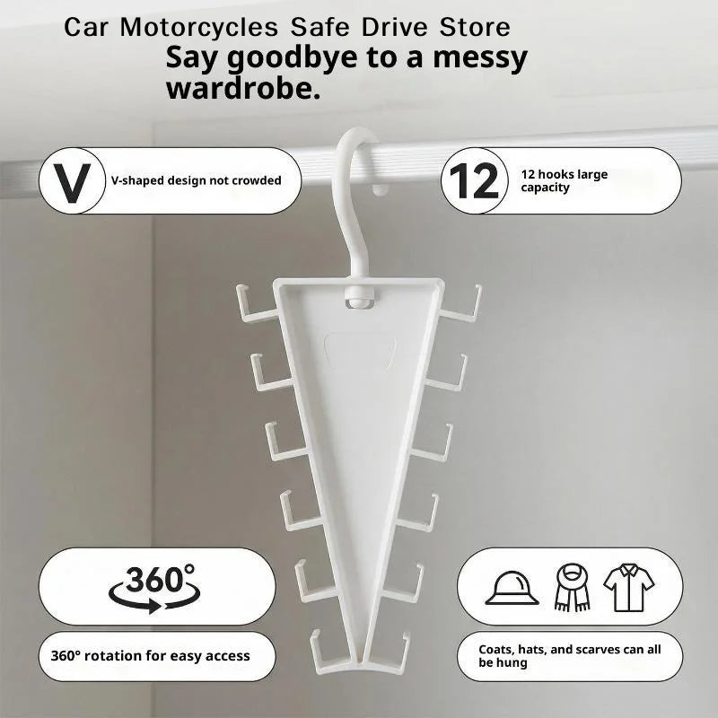 CMV-Shape Multi Hook Closet Hanger Organizer 12 Hooks Space Saving Zpaxo