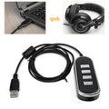 RJ9 Jack USB Cable Ear Phone Connection Audio Headphone Conversion Zpaxo black