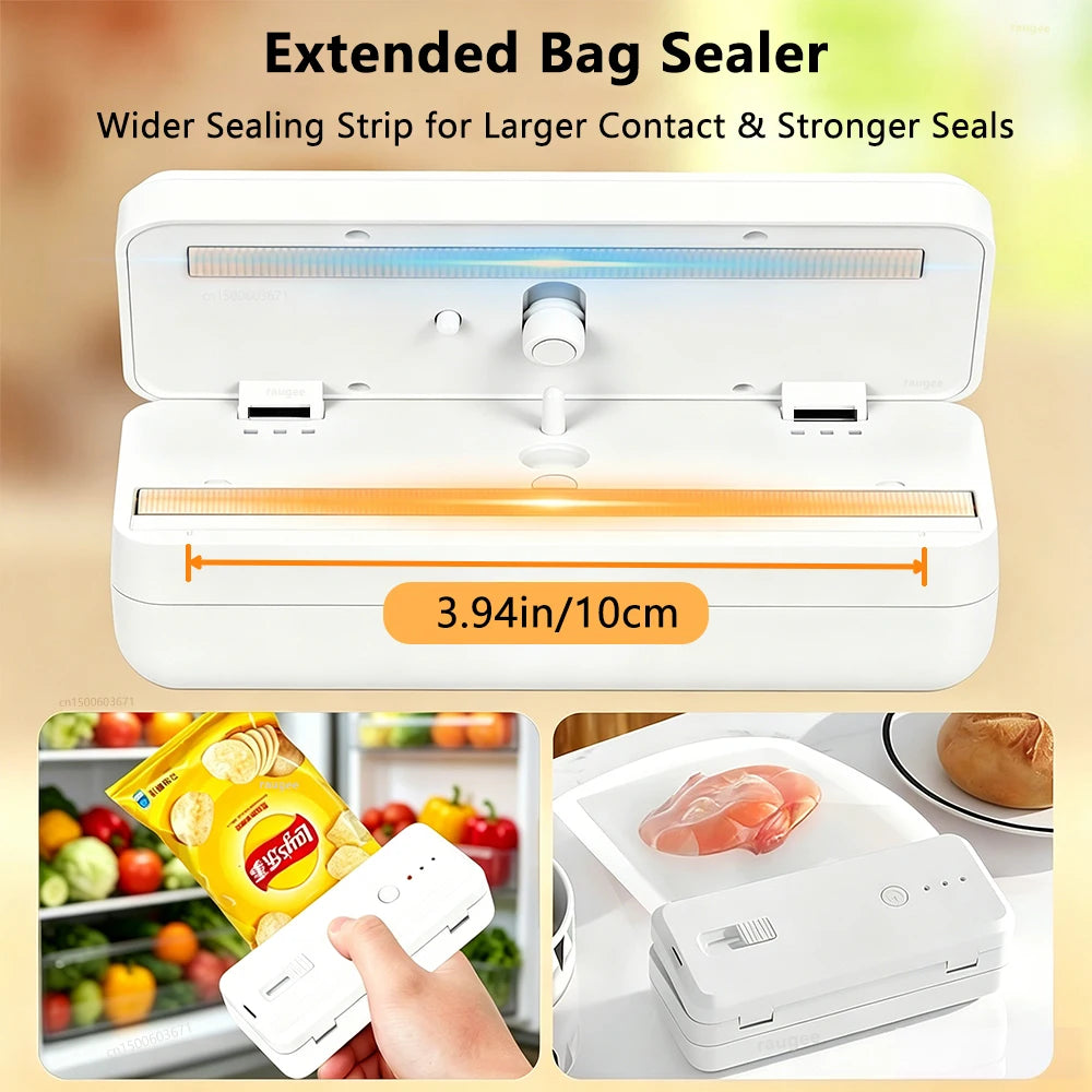 Plastic Bag Sealer Mini Heat Sealing Machine Rechargeable Handheld Zpaxo