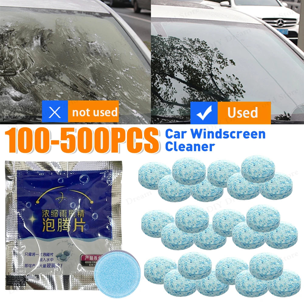 500- Car Windscreen Solid Cleaner Effervescent Tablet Auto Dust Wiper Zpaxo