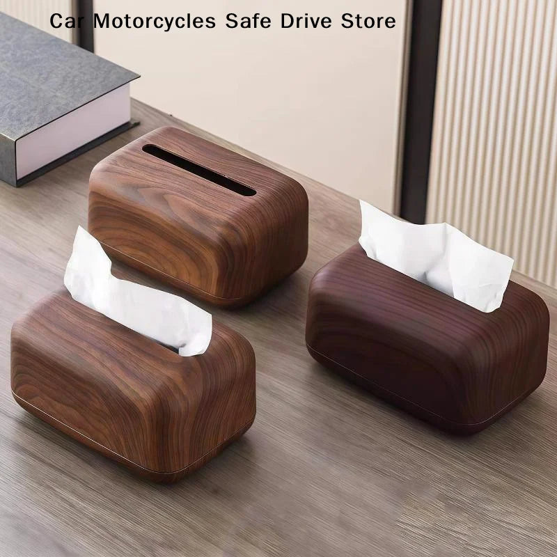 CMNew Chinese-style Simple Walnut Tissue Box Household Solid Wood Zpaxo