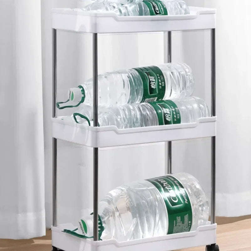 Space-saving Mobile Shelving Unitslim Rolling Storage Cart Wheels Zpaxo