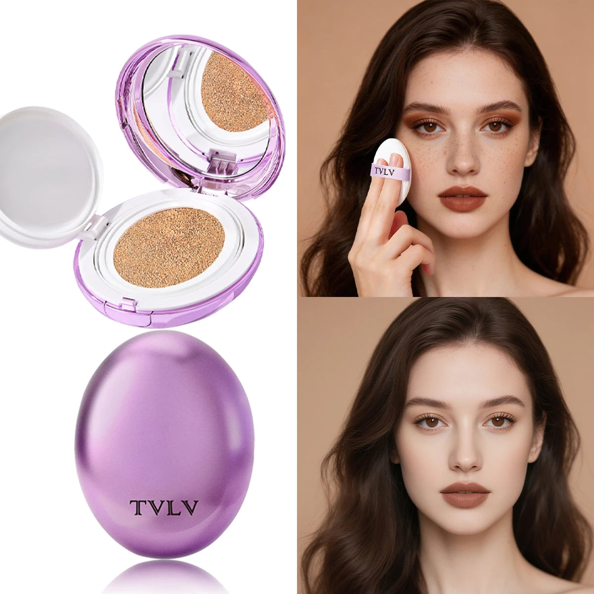 Oval Air Cushion Foundation Make-up Covers Defects Lasting Makeup Zpaxo