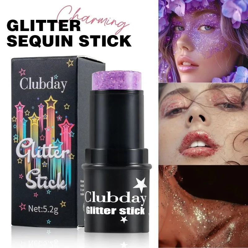 Sparkling Sequins Glitter Gel Stick Highgloss Shine Purple Blue Zpaxo