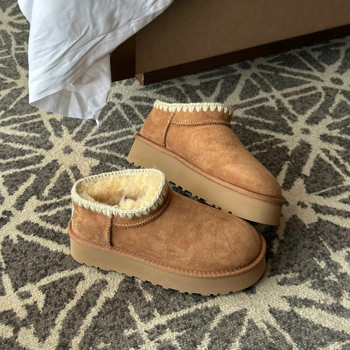 Winter Warm Suede Boots Women Classci Leather Women's Snow Outdoor Zpaxo