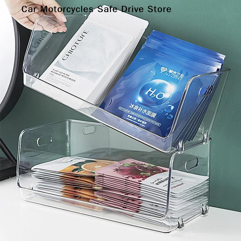 CMClear Plastic Storage Box Stackable Open Front Perfect Kitchen Zpaxo
