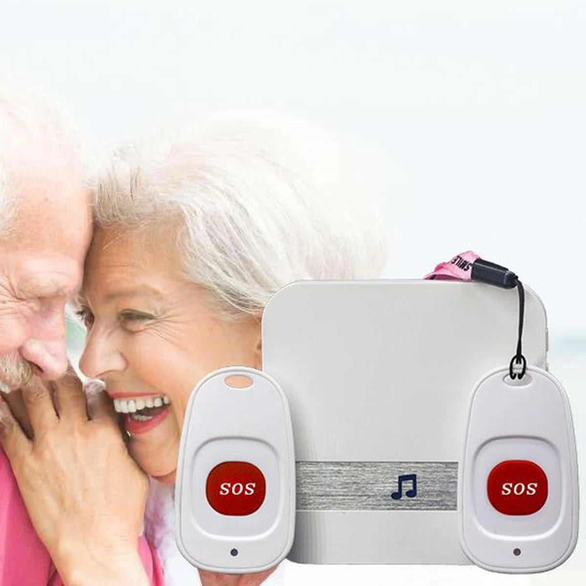 52 Musics Emergency SOS Doorbell Button 433MHZ with EU/US/AU/UK Plug Elderly Seniors Patients Bracelet Music Call Alarm for Home Zpaxo