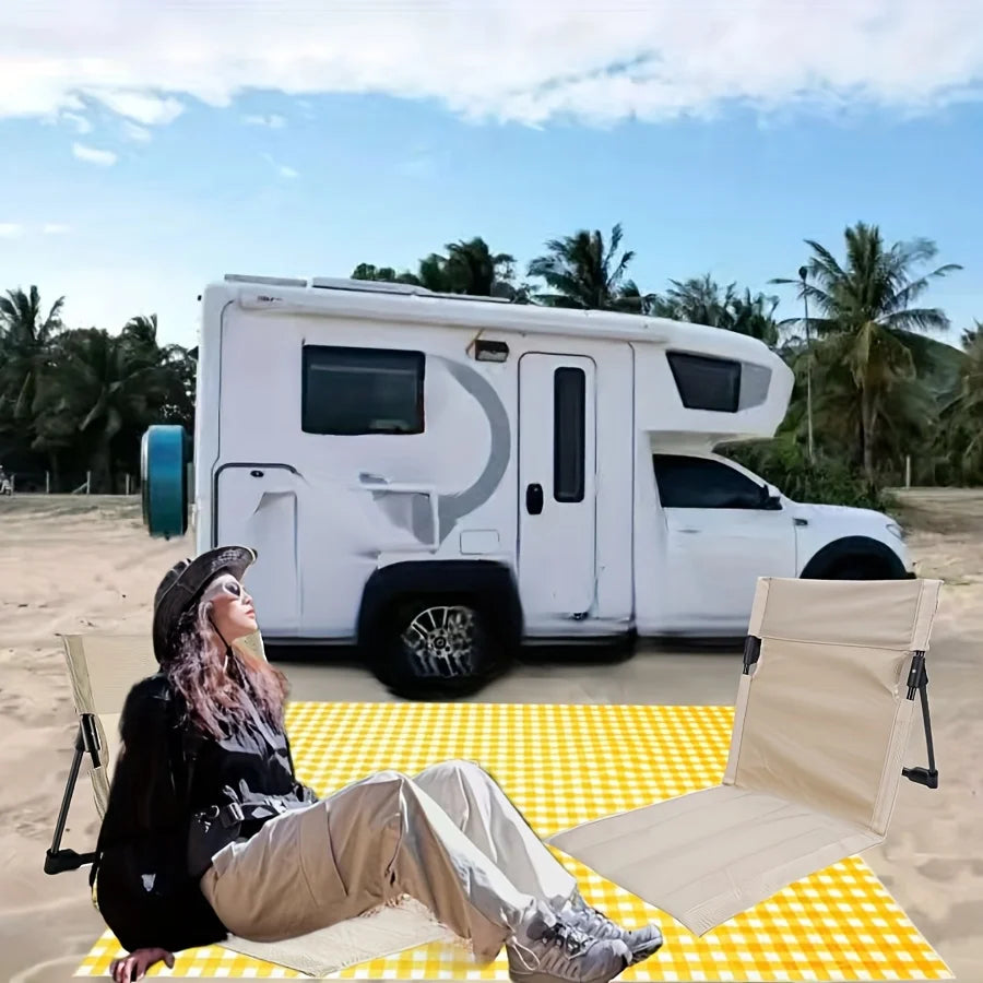 Outdoor Camping Backrest Chair Lightweight Foldable Park Leisure Zpaxo