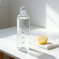 Time Marker Water Bottle Plastic Leakproof Shatterproof Lightweight Zpaxo 500ml white