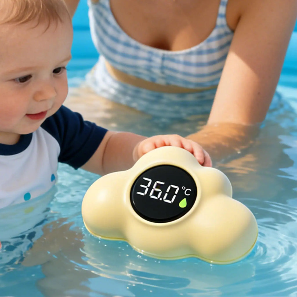 Baby Bath Thermometer Floating Water Cloud Shape Digital Temperature Zpaxo