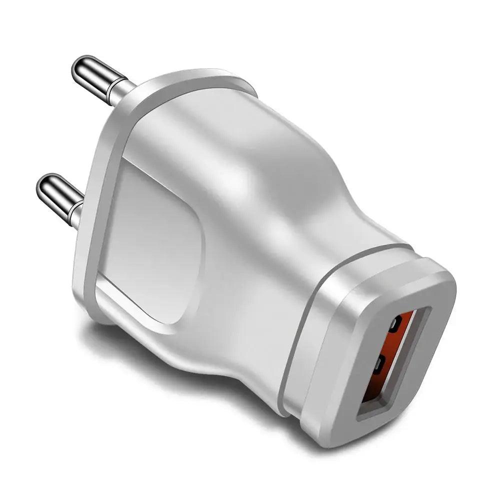 Universal Mobile Phone Charger 5V 1A USB Charger Mini Power Adapter US/EU Travel Wall Charger Port Plug For iPhone Xiaomi Huawei Zpaxo EU White