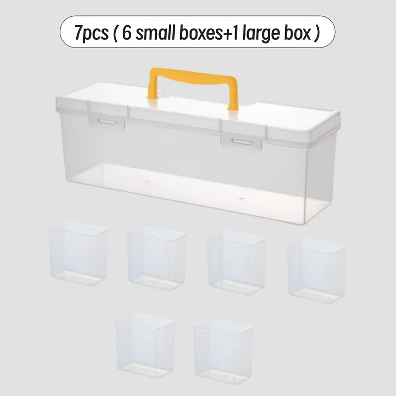Spice Storage Containers Lids Stackable Divided Seasoning Box Zpaxo Transparent-7pcs