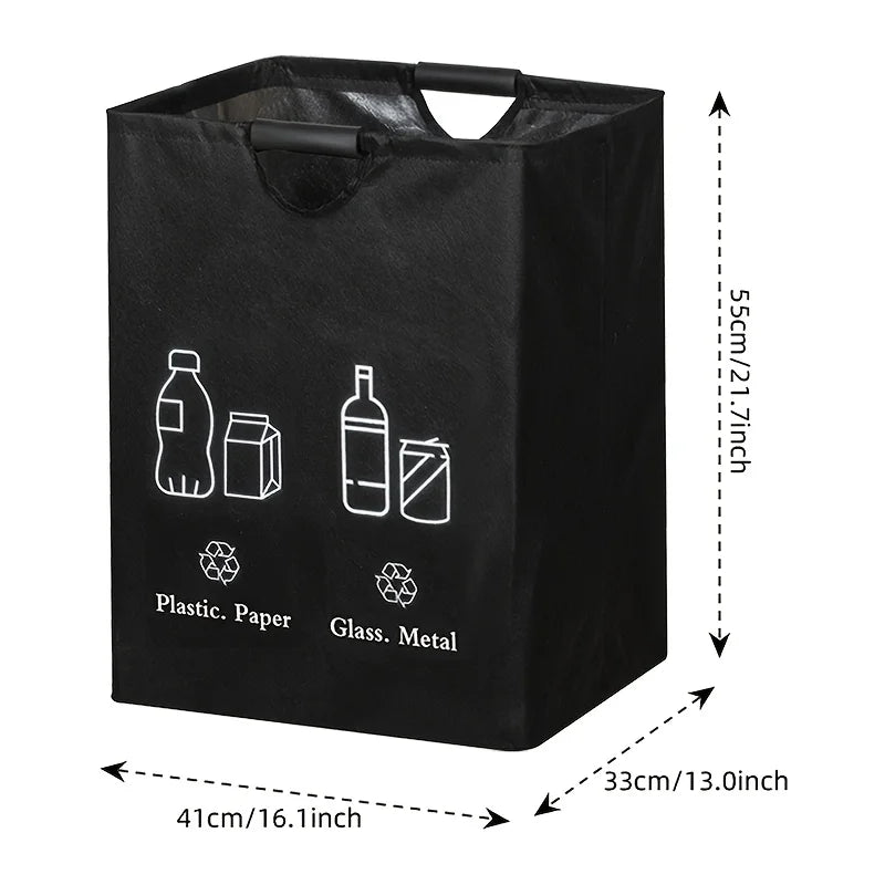 Foldable Storage Bag Holds 65 Bottles Durable Polyester Waste Zpaxo