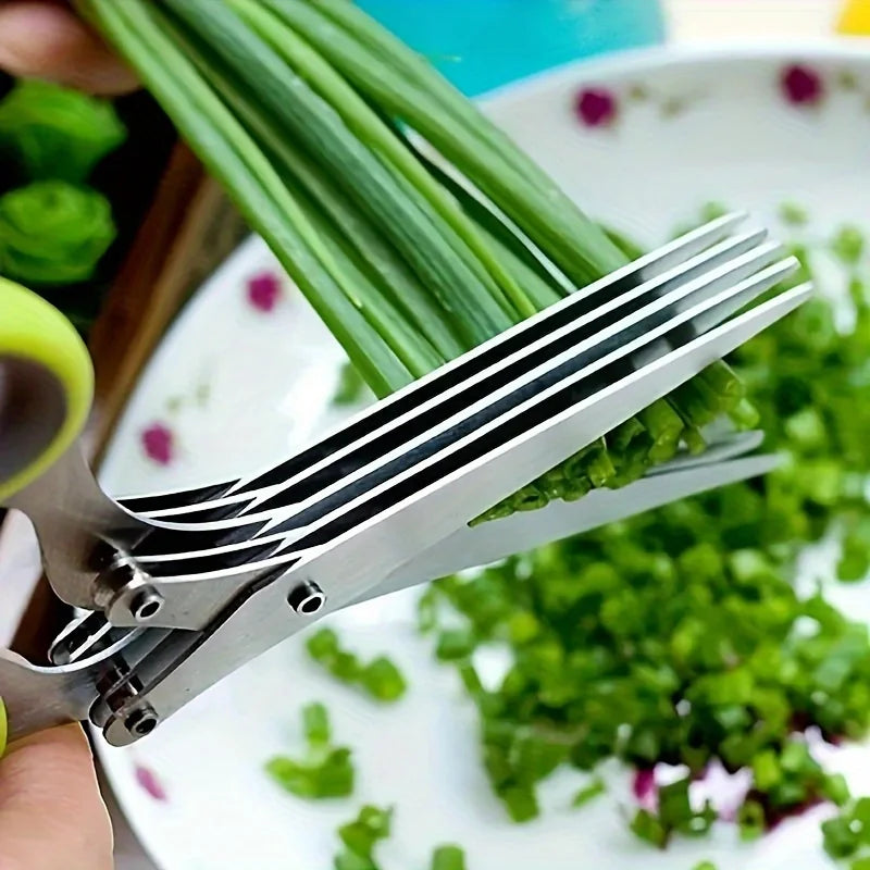 Multifunctional Stainless Steel Kitchen Scissors 5 Layers Quick Zpaxo