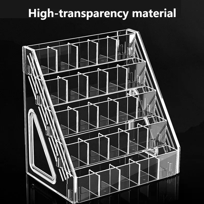 3/4/5 Layer Watercolor Pencil Storage Rack Desktop Large Capacity Partition Stationery Shop Storage Rack Marker Pen Storage Box Zpaxo
