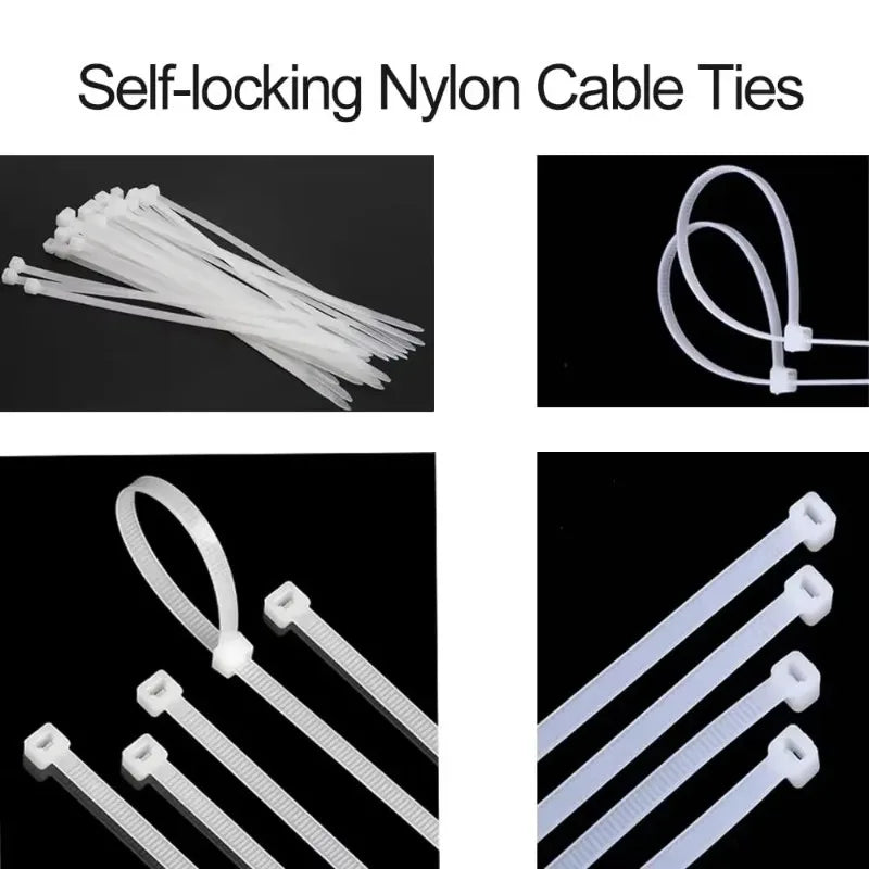 500PCS Self-Locking Plastic Nylon Wire Cable Zip Ties Black Cable Ties Fasten Loop Cable Heavy Duty Zip Ties Ideal for Home Zpaxo