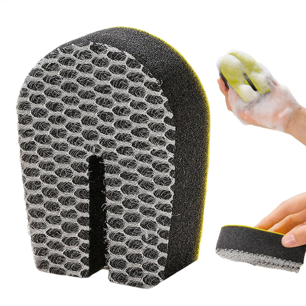 U Shaped Double Sided Cleaning Sponge Reusable Non Scratch Dish Zpaxo