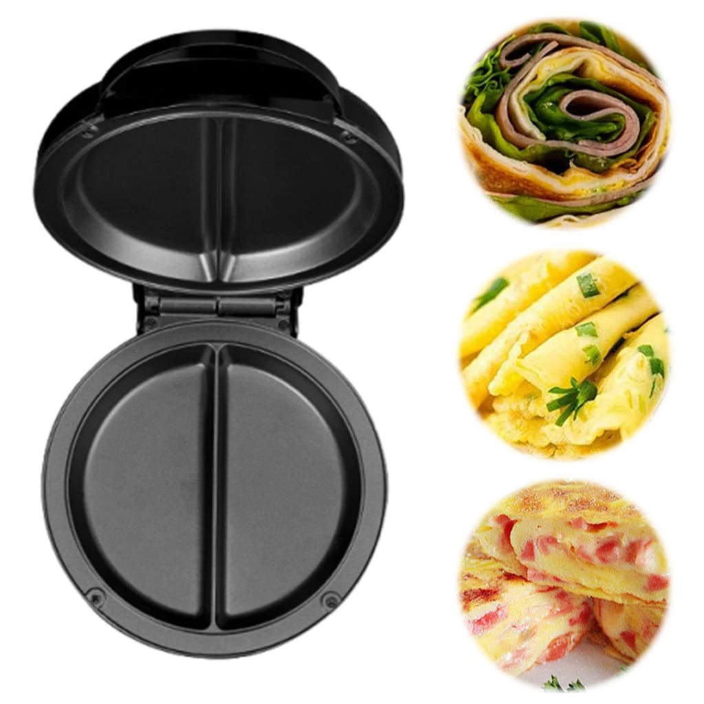 2 Section Omelet Frittata Maker Easy Clean Electric Indicator Lights Zpaxo