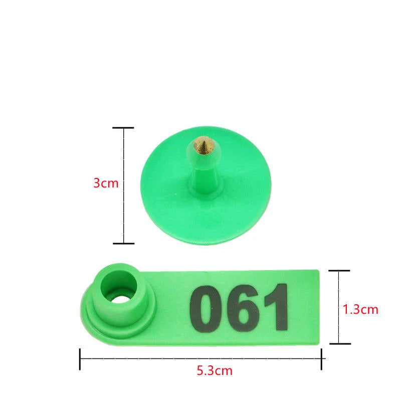 No 1-500 Sheep Ear Tag Signs Word Laser Typing Copper Head Earrings Zpaxo